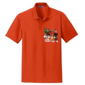 Staffordshire Bull Terrier Red Truck Christmas Tree Santa Gift Dry Zone Grid Polo