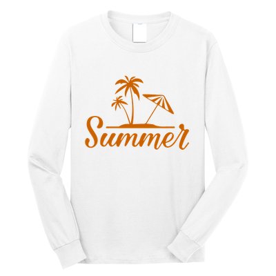 Summer Beach Tropical Vacation Long Sleeve Shirt