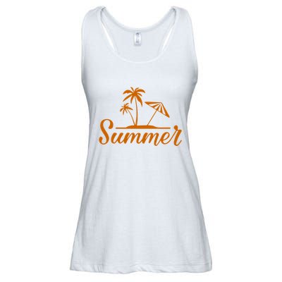 Summer Beach Tropical Vacation Ladies Essential Flowy Tank