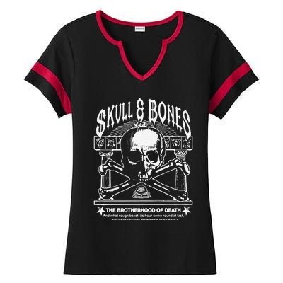 Skull Bones The Brotherhood Of Death Ladies Halftime Notch Neck Tee