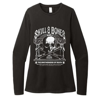 Skull Bones The Brotherhood Of Death Womens CVC Long Sleeve Shirt