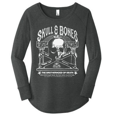 Skull Bones The Brotherhood Of Death Women's Perfect Tri Tunic Long Sleeve Shirt