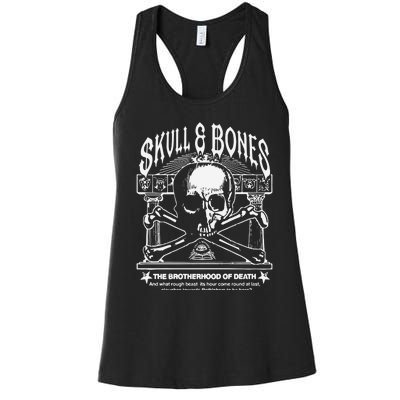 Skull Bones The Brotherhood Of Death Women's Racerback Tank