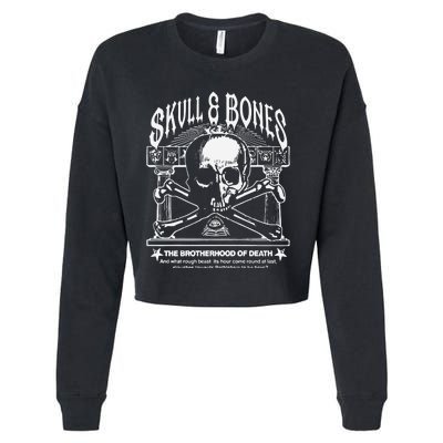 Skull Bones The Brotherhood Of Death Cropped Pullover Crew