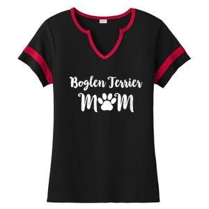 S Boglen Terrier Mom Dog Lover V Neck Ladies Halftime Notch Neck Tee