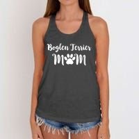 S Boglen Terrier Mom Dog Lover V Neck Women's Knotted Racerback Tank