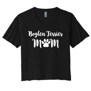 S Boglen Terrier Mom Dog Lover V Neck Women's Crop Top Tee