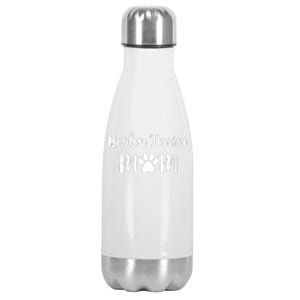 S Boglen Terrier Mom Dog Lover V Neck Stainless Steel Insulated Water Bottle