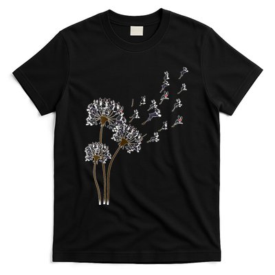 S Boston Terrier Flower Fly Dandelion Boston Terrier Funny Dog V Neck T-Shirt