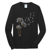 S Boston Terrier Flower Fly Dandelion Boston Terrier Funny Dog V Neck Tall Long Sleeve T-Shirt