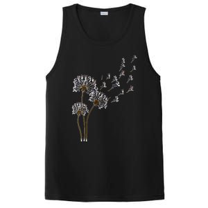 S Boston Terrier Flower Fly Dandelion Boston Terrier Funny Dog V Neck PosiCharge Competitor Tank