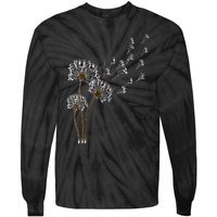 S Boston Terrier Flower Fly Dandelion Boston Terrier Funny Dog V Neck Tie-Dye Long Sleeve Shirt