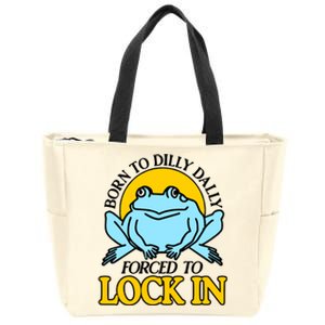 Shitheadsteve Born To Dilly Dally Frog Forced To Lock In New Zip Tote Bag