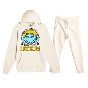 Shitheadsteve Born To Dilly Dally Frog Forced To Lock In New Premium Hooded Sweatsuit Set