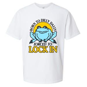 Shitheadsteve Born To Dilly Dally Frog Forced To Lock In New Sueded Cloud Jersey T-Shirt