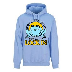 Shitheadsteve Born To Dilly Dally Frog Forced To Lock In New Unisex Surf Hoodie