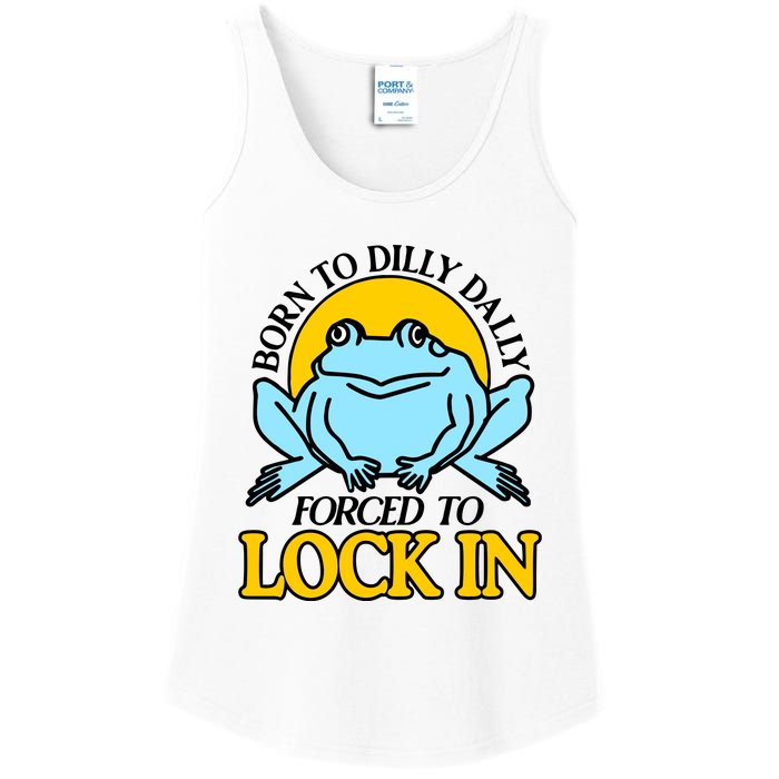 Shitheadsteve Born To Dilly Dally Frog Forced To Lock In New Ladies Essential Tank