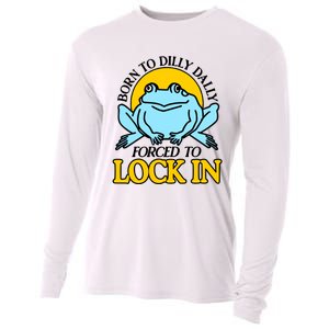 Shitheadsteve Born To Dilly Dally Frog Forced To Lock In New Cooling Performance Long Sleeve Crew