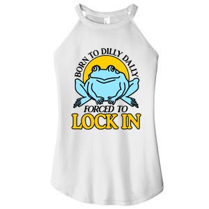 Shitheadsteve Born To Dilly Dally Frog Forced To Lock In New Women's Perfect Tri Rocker Tank