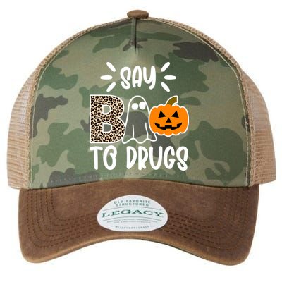 Say Boo To Drugs Awareness Halloween Legacy Tie Dye Trucker Hat