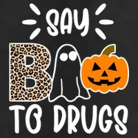 Say Boo To Drugs Awareness Halloween 7 Panel Mesh Trucker Snapback Hat