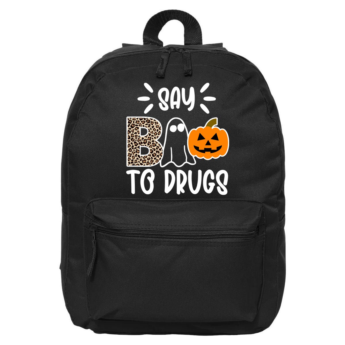 Say Boo To Drugs Awareness Halloween 16 in Basic Backpack
