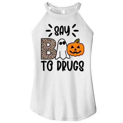 Say Boo To Drugs Awareness Halloween Women's Perfect Tri Rocker Tank