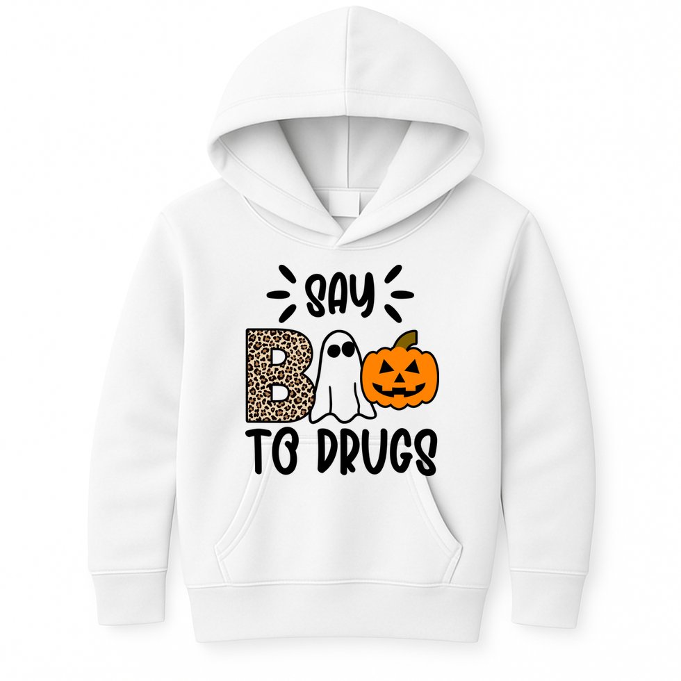 Say Boo To Drugs Awareness Halloween Kids Hoodie