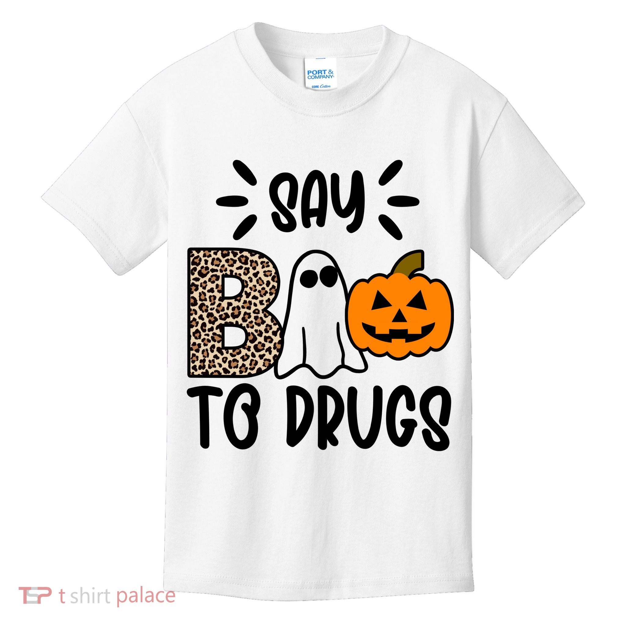 Say Boo To Drugs Awareness Halloween Kids T-Shirt