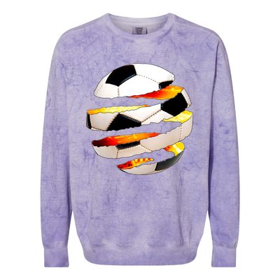 Soccer Ball Tear Colorblast Crewneck Sweatshirt