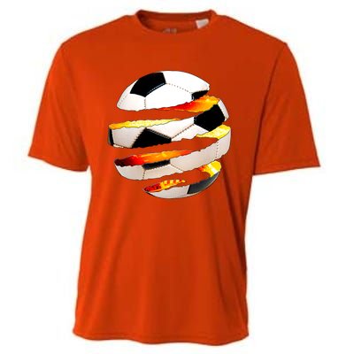 Soccer Ball Tear Cooling Performance Crew T-Shirt