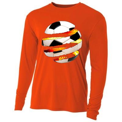 Soccer Ball Tear Cooling Performance Long Sleeve Crew