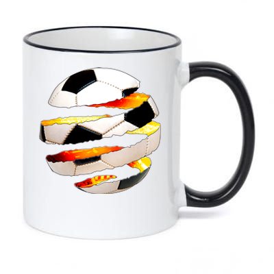 Soccer Ball Tear 11oz Black Color Changing Mug