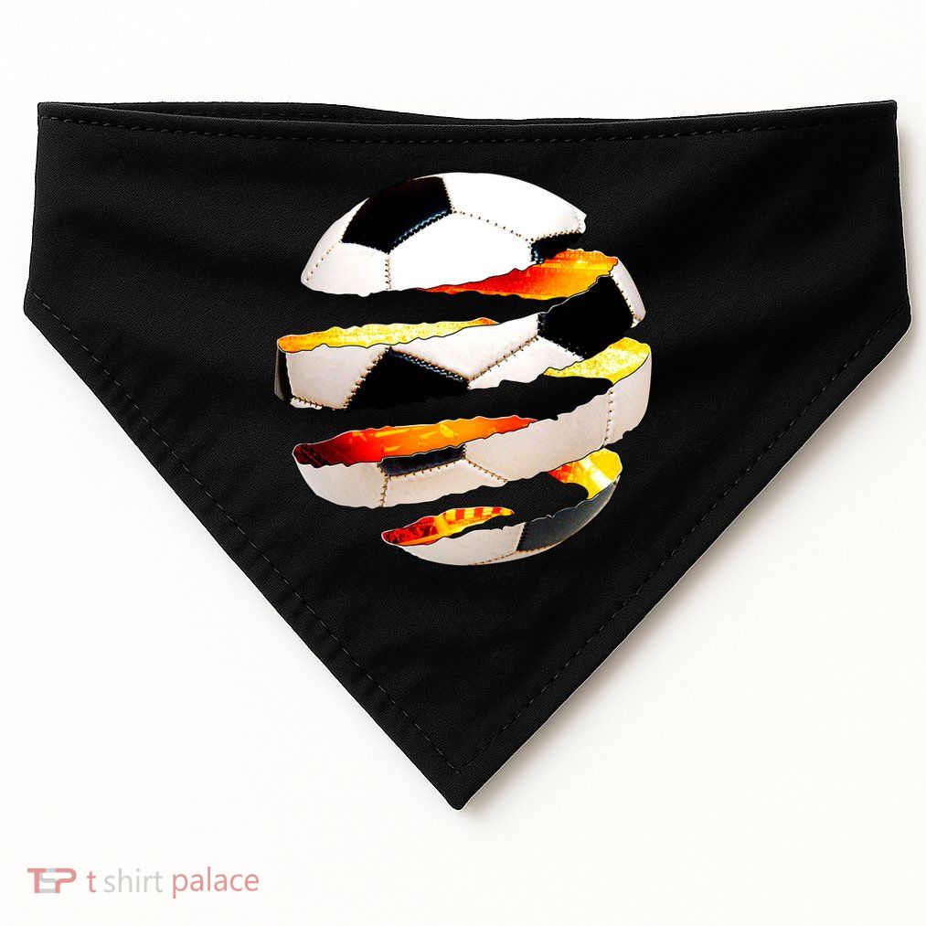 Soccer Ball Tear USA-Made Doggie Bandana