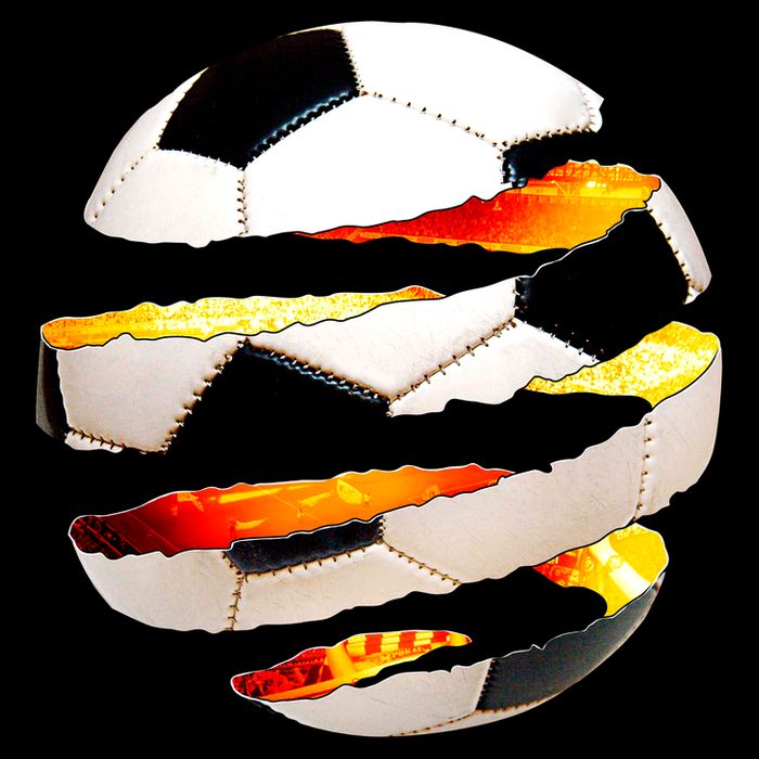 Soccer Ball Tear Cooling Performance Crew T-Shirt