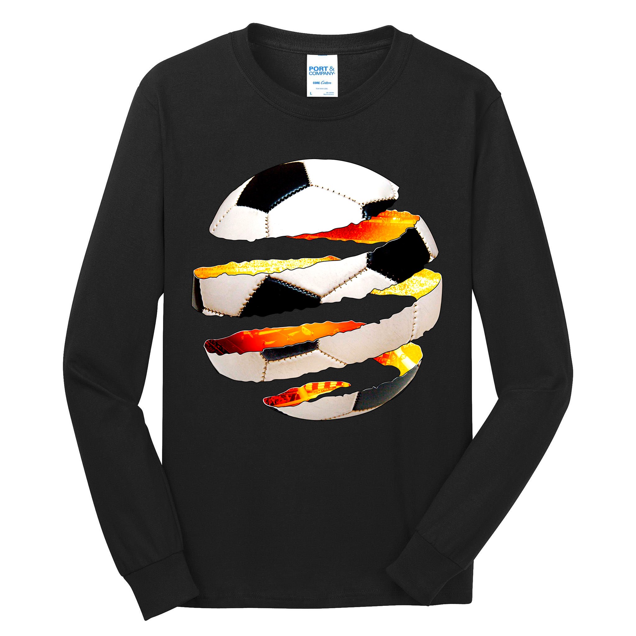 Soccer Ball Tear Tall Long Sleeve T-Shirt