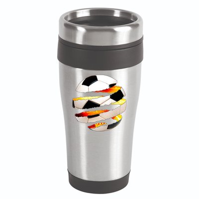 Soccer Ball Tear 16oz Travel Tumbler