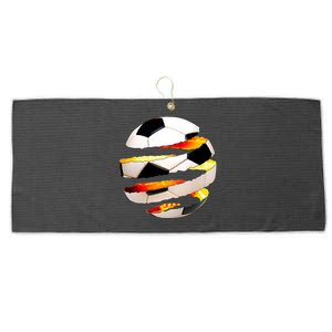 Soccer Ball Tear Large Microfiber Waffle Golf Towel