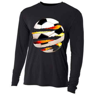 Soccer Ball Tear Cooling Performance Long Sleeve Crew
