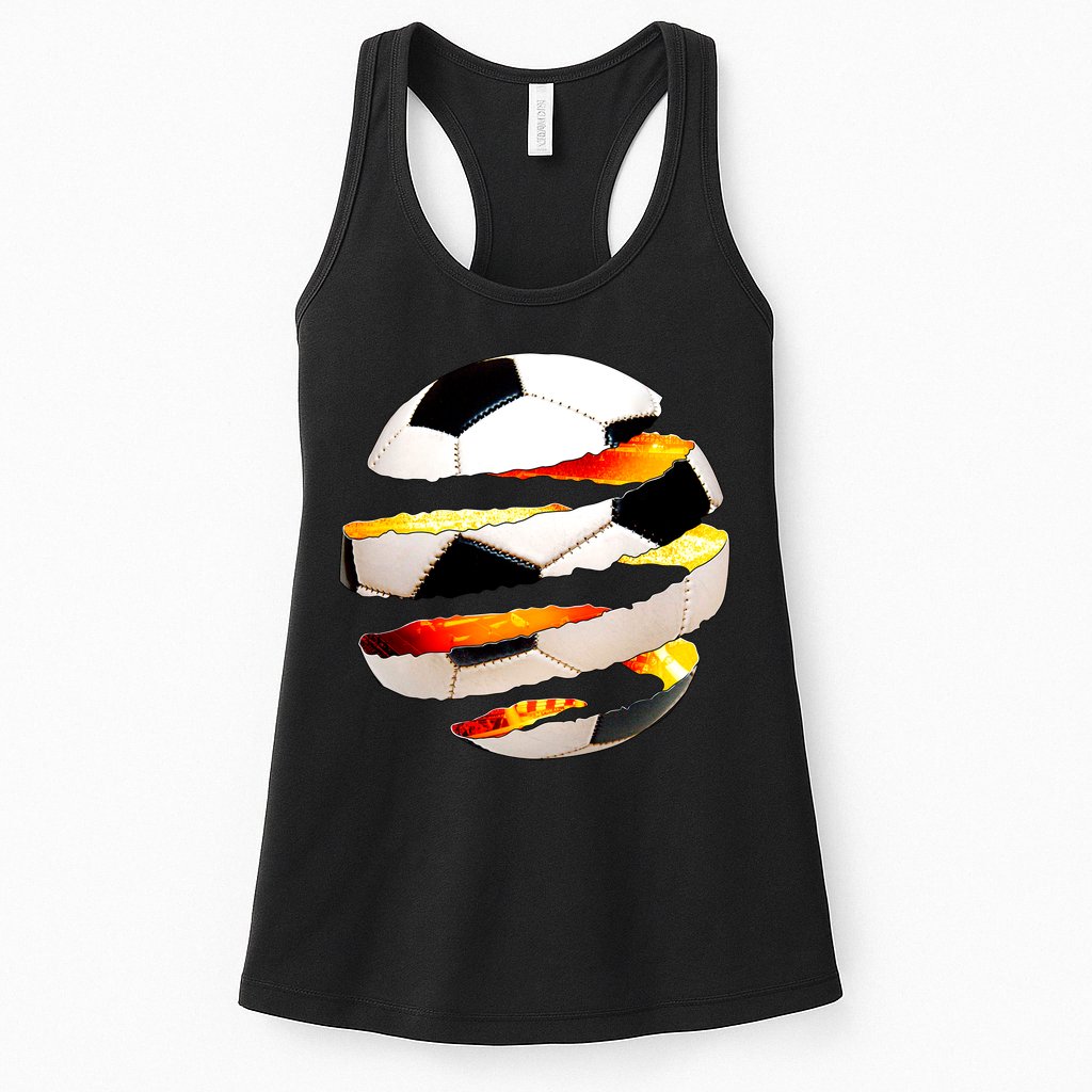 Soccer Ball Tear Womens Tank Top