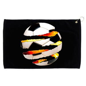 Soccer Ball Tear Grommeted Golf Towel