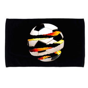 Soccer Ball Tear Microfiber Hand Towel