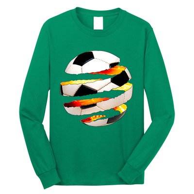 Soccer Ball Tear Long Sleeve Shirt