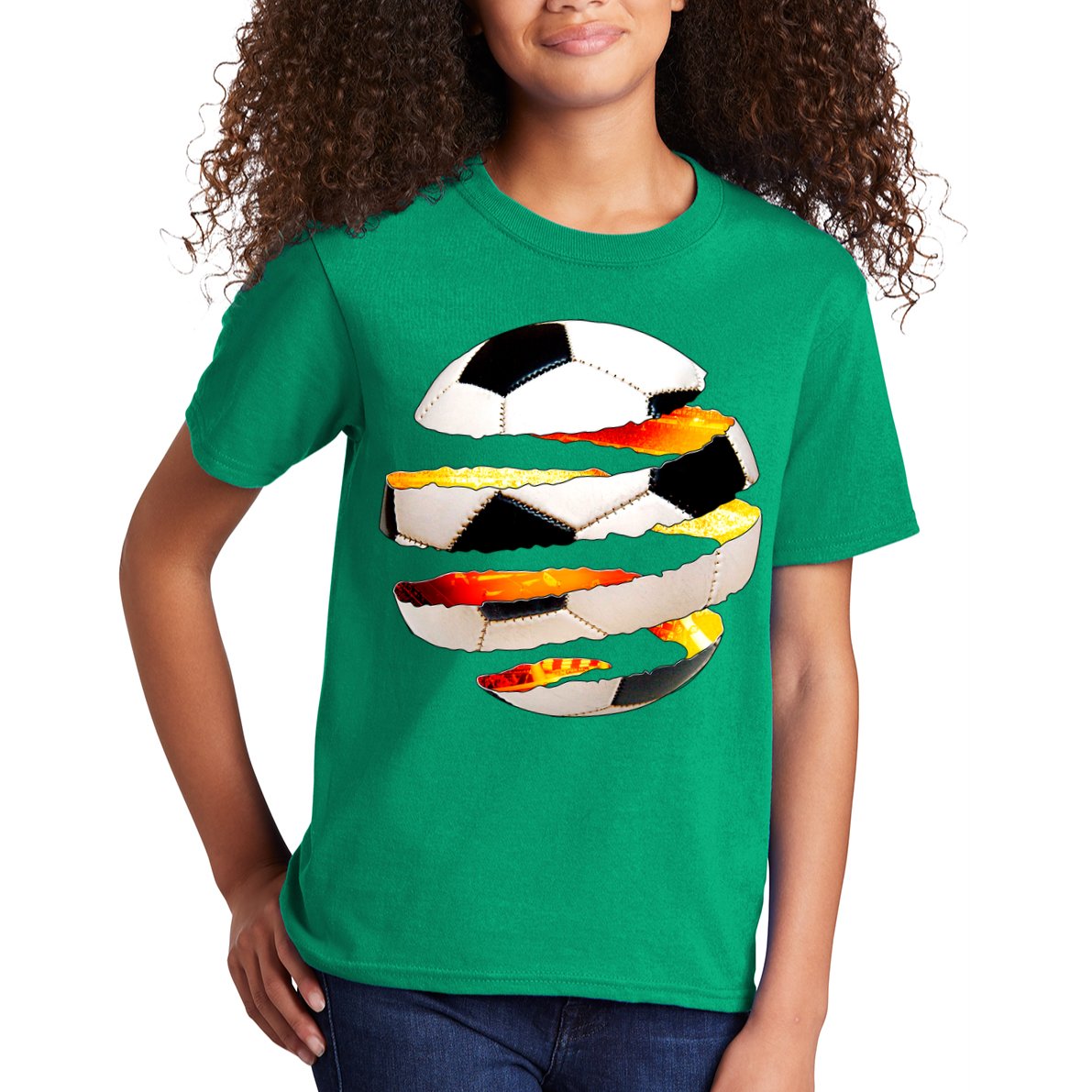 Soccer Ball Tear Kids T-Shirt