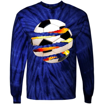 Soccer Ball Tear Tie-Dye Long Sleeve Shirt