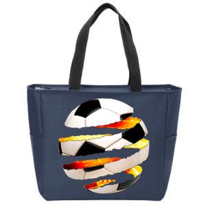 Soccer Ball Tear Zip Tote Bag