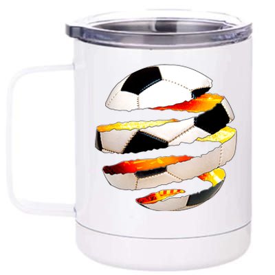 Soccer Ball Tear 12 oz Stainless Steel Tumbler Cup