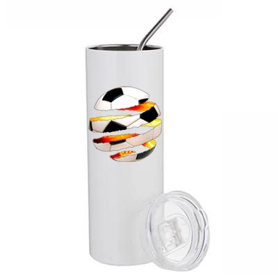 Soccer Ball Tear Stainless Steel Tumbler