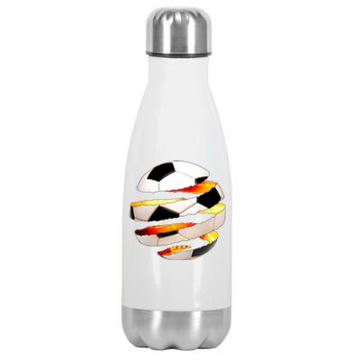 Soccer Ball Tear Stainless Steel Insulated Water Bottle