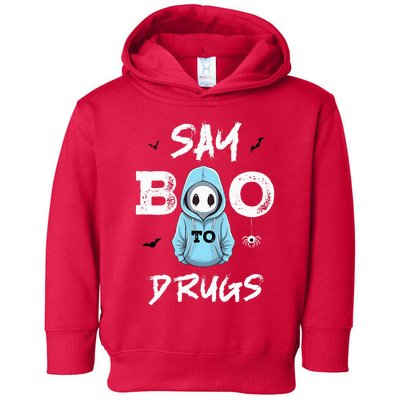 Say Boo To Drugs Funny Halloween Red Ribbon Week Awareness Toddler Hoodie